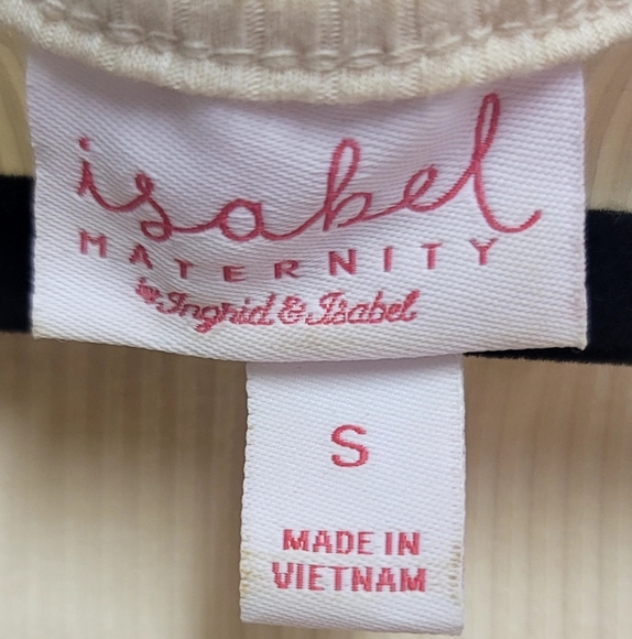 Isabel Maternity Beige Shirred Tank Top size small - Picture 6 of 7